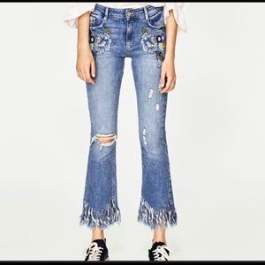 Zara Embellished Jeans